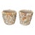 1970s Pair Folk Art Sea Shell Encrusted Flower Potts Planters For Sale