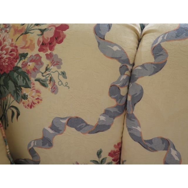 1990s Vintage Ethan Allen Yellow Floral Upholstered Sofa Chairish