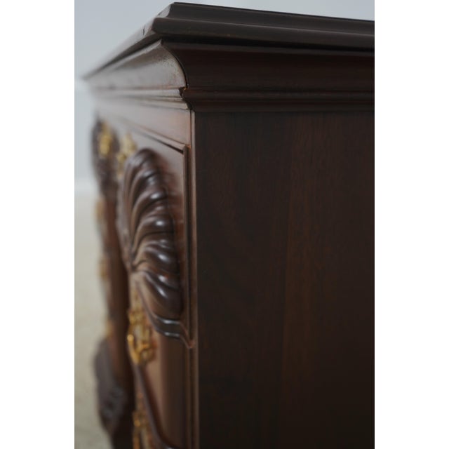 Harden Block Front Townsend Yale Mahogany Kneehole Desk Chest For Sale - Image 16 of 18