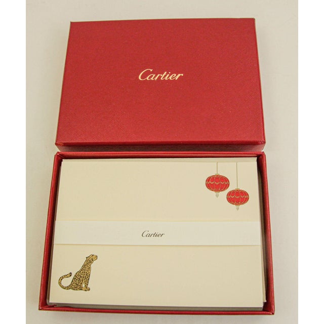 Cartier Cartier Paris Panther Design Card and Envelope Luxury Set Desk Stationery For Sale - Image 4 of 10