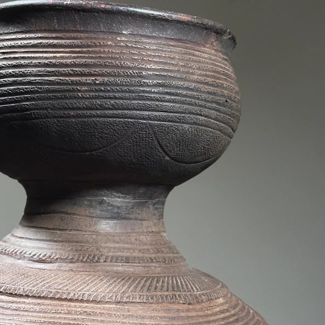 Antique African Nupe Gourd Form Clay Vessel/Tribal Art/Folk Art For Sale - Image 10 of 10