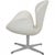 Swan Chair in White Leather by Arne Jacobsen, 2012 For Sale - Image 4 of 17