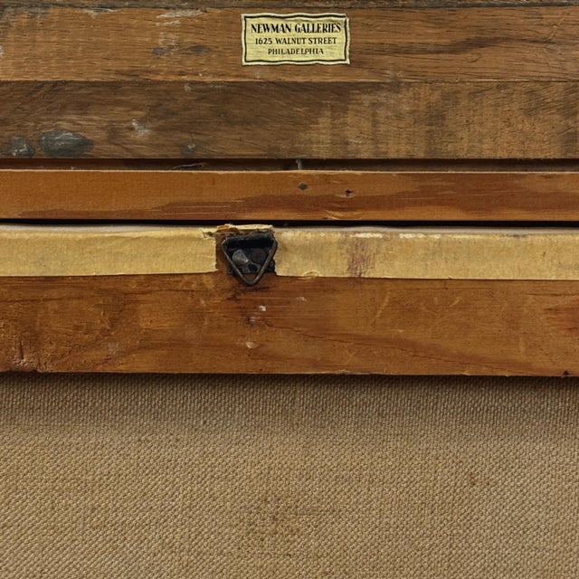 Wood Vintage Expressionist Nocturne Seascape, Signed (Oil on Canvas) For Sale - Image 7 of 7