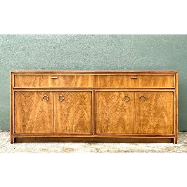 Vintage Campaign Credenza With Brass Accents For Sale - Image 9 of 12