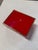 Vintage Red Lacquer Box With Brass Trim For Sale In Los Angeles - Image 6 of 10
