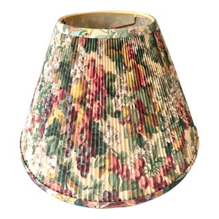 Vintage Laura Ashley Chintz Floral Pleated Lamp Shade For Sale