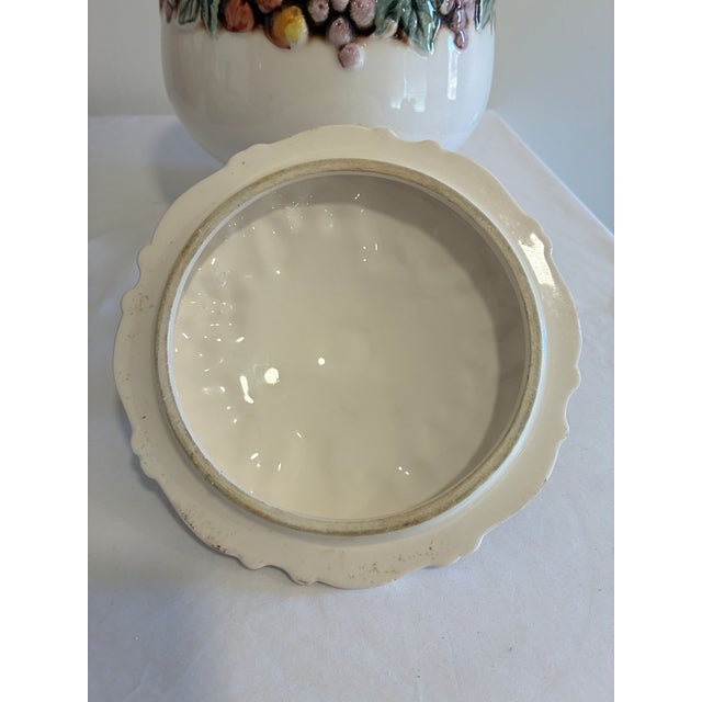 Vintage Lefton Majolica Style Canister With Liid For Sale - Image 10 of 12