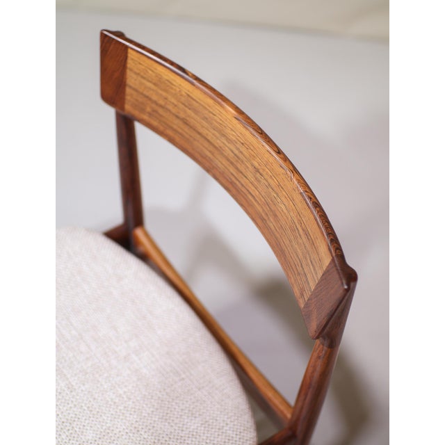 Model 39 Dining Chairs in Rosewood attributed to Henry Rosengren Hansen for Brande Møbelindustri, Denmark, 1960s, Set of 6 For Sale - Image 10 of 18