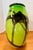 Glass Chip Scarborough Green Art Glass Vase 14" Tall Signed on Bottom For Sale - Image 7 of 8