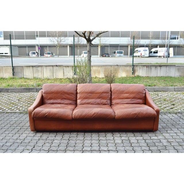 Vintage Leather Sofa by Rolf Benz. Beautiful and rare Oxblood red leather colour. Soft leather touch. Very comfortable...