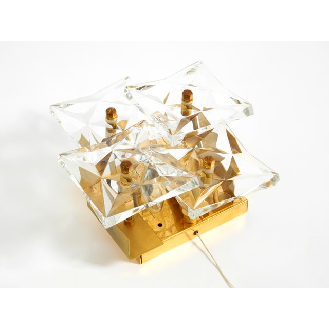 Kinkeldey Crystal Glass and Brass Wall Lamp in Mint, 1960s For Sale - Image 12 of 18