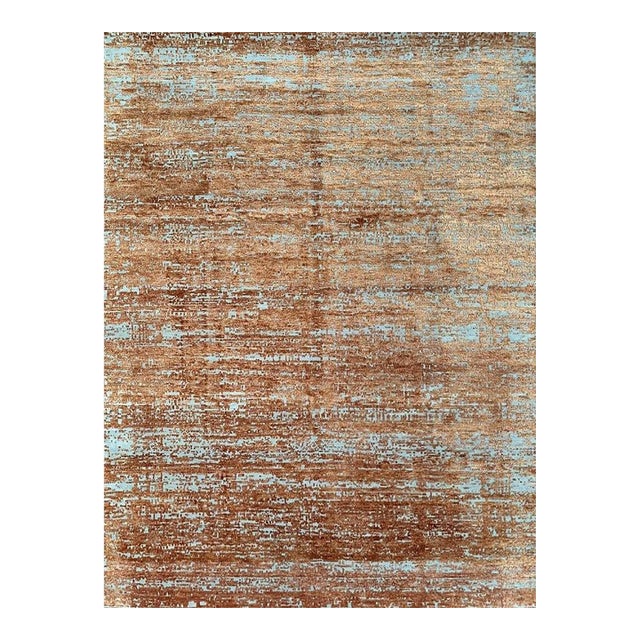 1990s Handwoven Modern Abstract Area Rug 8x10 For Sale