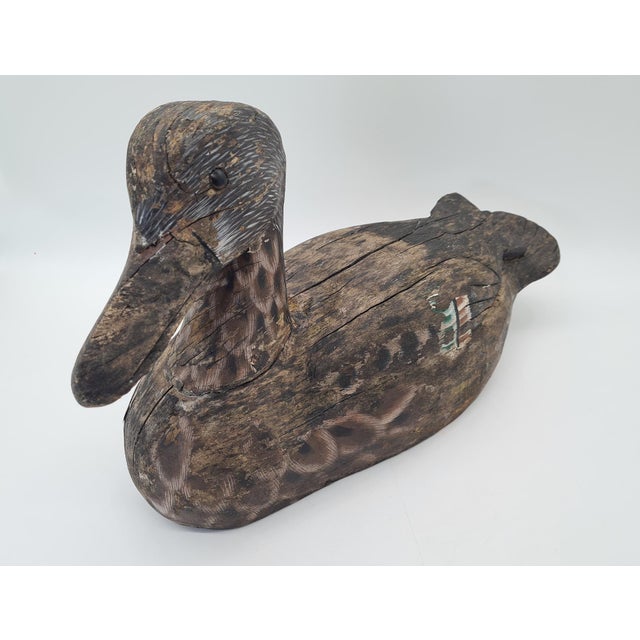 20th Century Wooden Duck Hunting Decoy, 1890s For Sale - Image 4 of 10