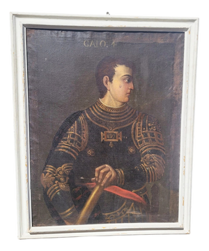 Italian Artist, Portrait of Emperor Caligula in Armor, 17th Century, Oil on Canvas