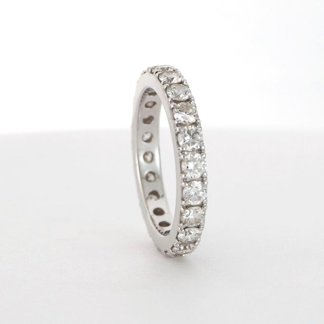 18k White Gold Diamond Ring 2.16ct G Vs2 Size 6.5 For Sale - Image 14 of 18