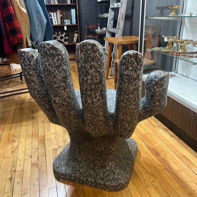 1970's Rotonics Molding Inc Hand Chair Faux Granite Made of Plastic For Sale - Image 6 of 7