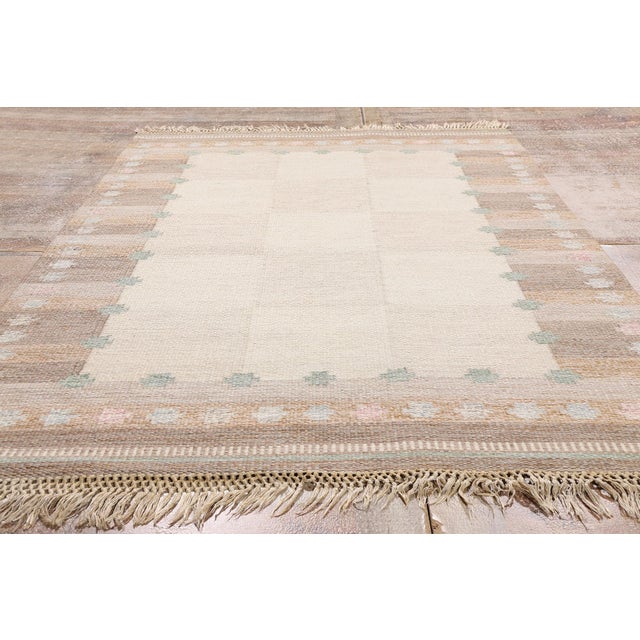 Vintage Swedish Rollakan Rug, 04'07 X 06'08 For Sale - Image 9 of 10