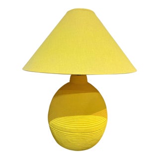 Vintage 1970s Yellow Accent Lamp For Sale