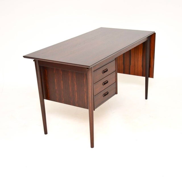 Mid-Century Modern Vintage Danish Drop Leaf Desk, 1960s For Sale - Image 3 of 11