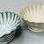 White Japanese-Style Chrysanthemum-Petal Ceramic Pedestal Dish - Set of 2 For Sale - Image 8 of 8