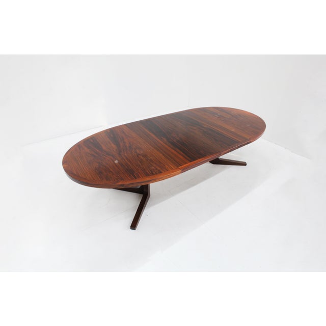 Vintage Danish Oval Extendable Dining Table from Dyrlund, 1960s For Sale - Image 3 of 9