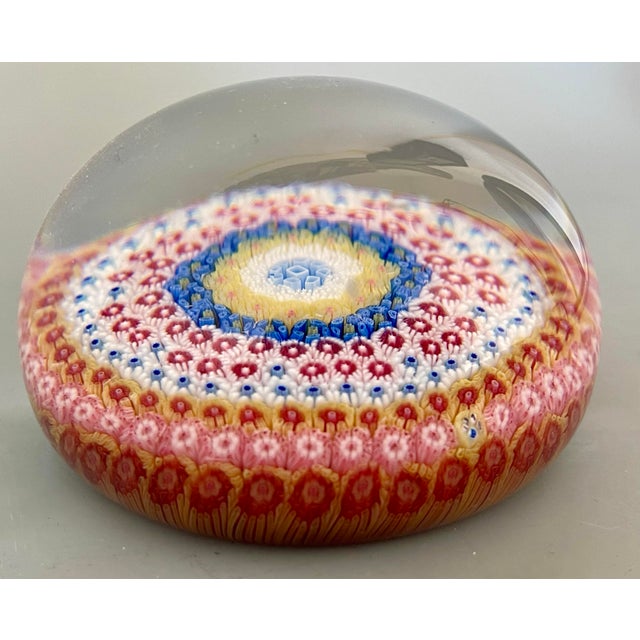 Red Baccarat Floral Millefiori Glass Paperweight 1970 Limited Edition #69 For Sale - Image 8 of 12