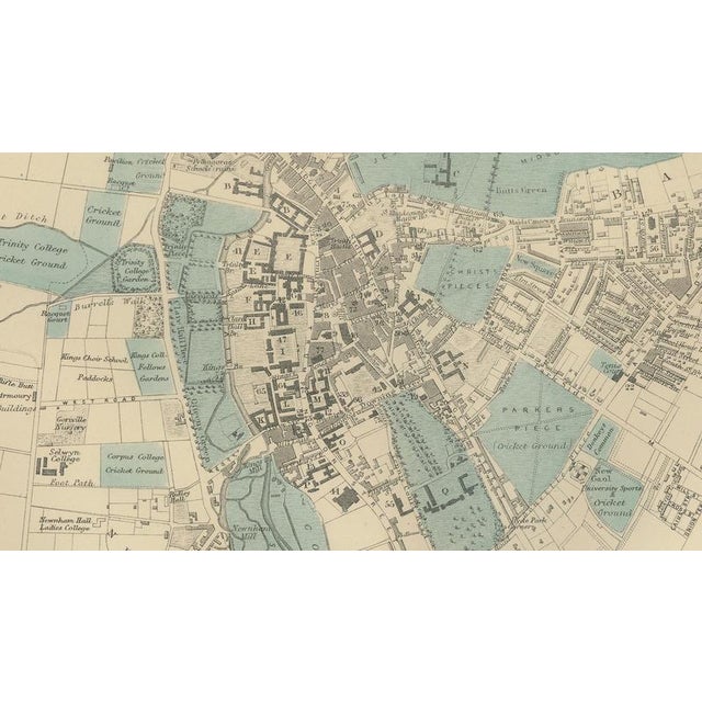 Late 19th Century Map of Cambridge and Oxford with Victorian University City Plans, 1885 For Sale - Image 5 of 11