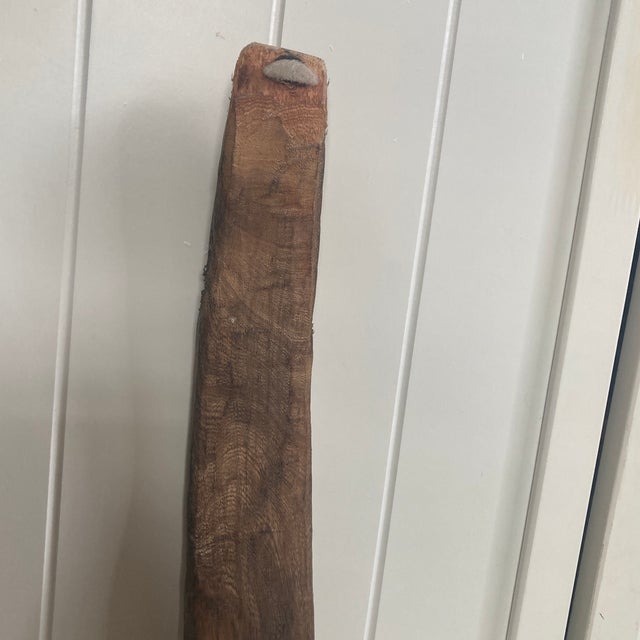18th Century Virginia Antique Monolithic Poplar Wood Primitive Paddle - Brutalist Folk Art For Sale - Image 6 of 12
