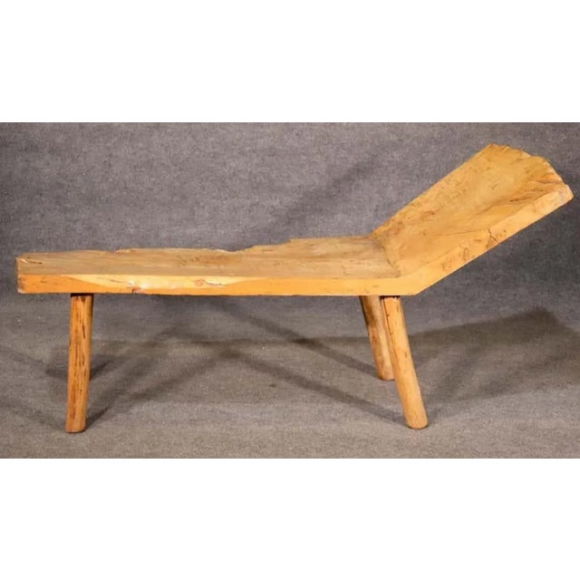 Late 20th Century Live Edge Wood Lounge Chair For Sale - Image 4 of 4