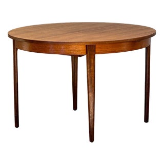 Small Mid-Century Modern Round Extending Dining Table from John Herbert For Sale