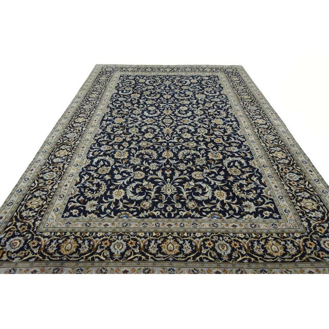 Hand-Knotted Kashan Oriental Rug For Sale - Image 4 of 13