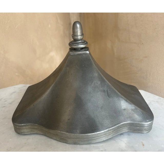 Antique Pewter Lavabo on Handmade Antique Oak Panel, 18th Century For Sale In San Francisco - Image 6 of 15
