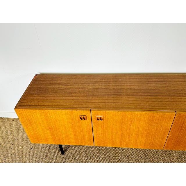 Vintage Scandinavian Sideboard in Teak with Black Metal Legs, 1960 For Sale - Image 4 of 18