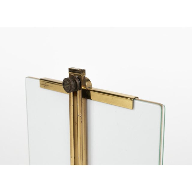 Mid-Century Brass and Glass Picture Frame in the style of Paul Lobel, Italy, 1950s For Sale - Image 13 of 17