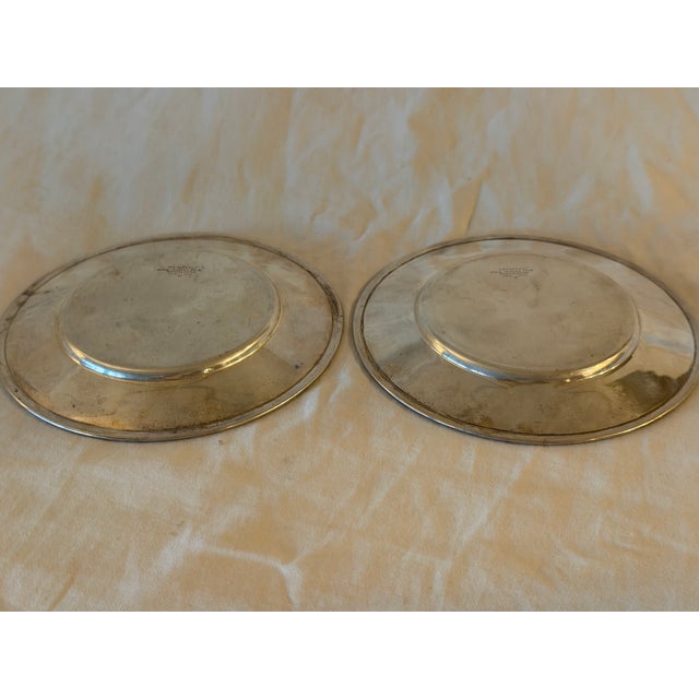 American Vintage Pair of Tiffany & Co. Sterling Silver Small Plates For Sale - Image 3 of 7