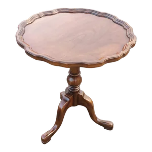 Drexel Heritage Mid 20th Century Vintage Pie Crust Side Table