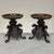 Pair of Renaissance Revival Bronze Rose Bowl ~ Pillar Candle Stands For Sale - Image 4 of 18