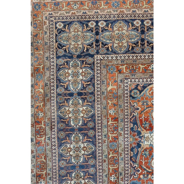 Zabihi Collection 19th Century Museum Caliber Mohtasham Kashan Rug For Sale In New York - Image 6 of 12