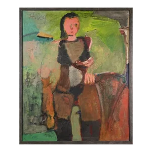 Charles "Li" Hidley (American, 1921-2003) - Vintage Postmodernist Abstract Figurative Painting, Signed (Ca. 1970, Oil on Canvas)