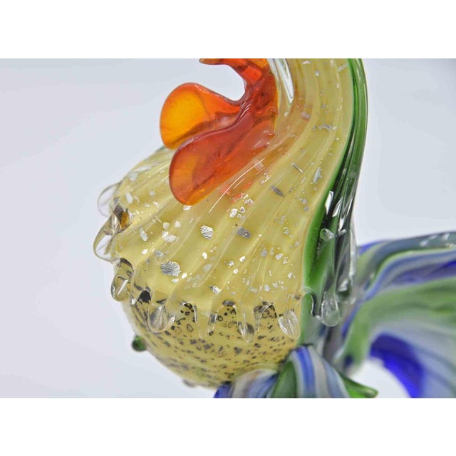 1980s Handmade Murano Glass Roosters, Italy, 1980s, Set of 2 For Sale - Image 5 of 7