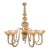 Modern Gold "Quilt" Murano Glass 8 Ball Chandelier For Sale