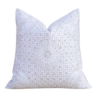 Rust Filanan Kantha Small Pillow II For Sale