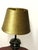 Traditional Antique Brass Fabric Shade Cherub Table Lamp, 1930s For Sale - Image 3 of 11