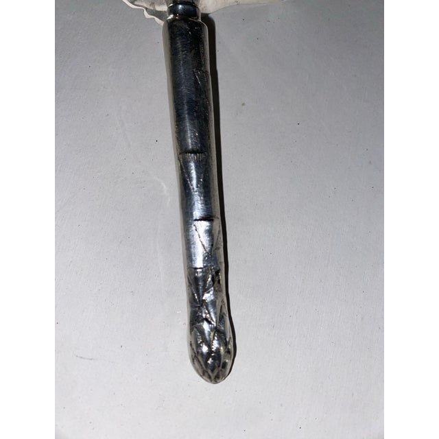 Silver Ornate Antique Silver-Plated Asparagus Server With Pierced Decorative Blade. For Sale - Image 8 of 12
