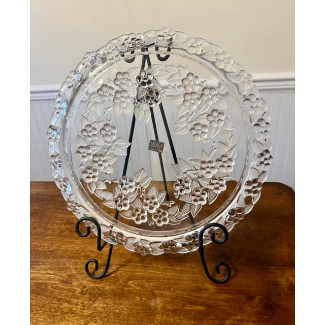 Late 20th Century Mikasa Walther Carmen Crystal Cake Plate For Sale - Image 6 of 12