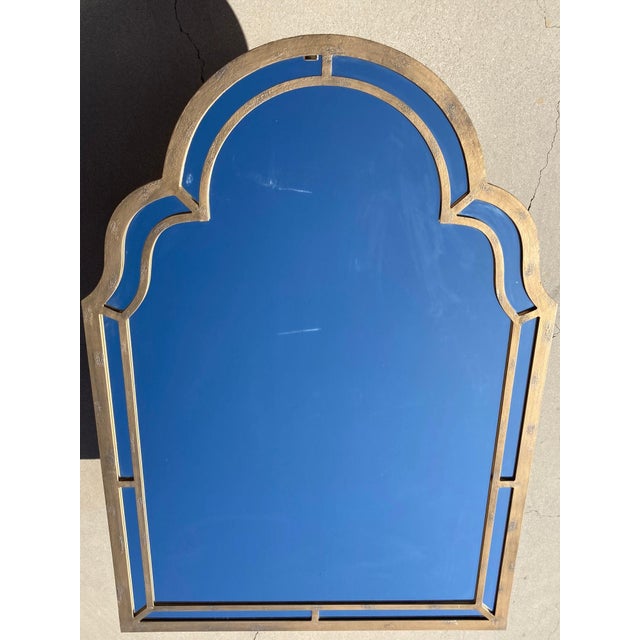 Large Forged Bronze Iron Arched Mirror 6ft 8 Spanish Moorish Colonial Style For Sale - Image 18 of 18