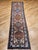 Textile Vintage Serab Runner, Hand-Knotted Wool, Geometric Medallion Pattern, Ivory & Blue, 3x11 For Sale - Image 7 of 14