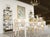 2020s Italian White Lacquer Dining Table With Gold Accents W/ Leaf Extension For Sale - Image 5 of 5