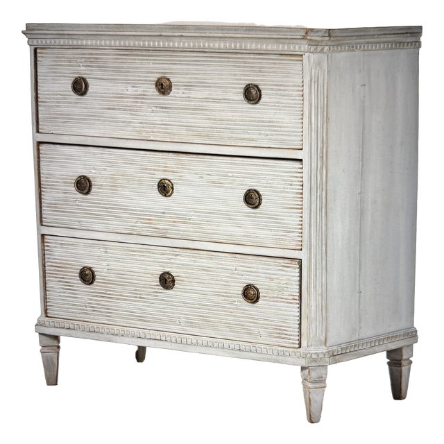Fluted Chest of Drawers in Wood, 1900 For Sale
