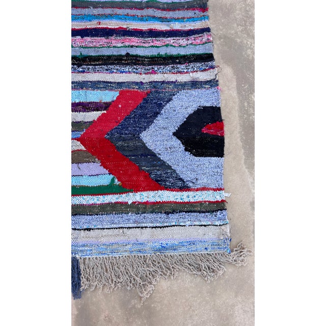 1990s Vintage Moroccan Colorful Rug - 4'12" X 8'8" Ft For Sale - Image 4 of 8